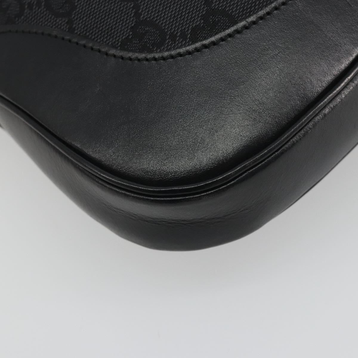 Gucci Jackie O Hobo GG Canvas with Leather, Black, Canvas, Shoulder Bag