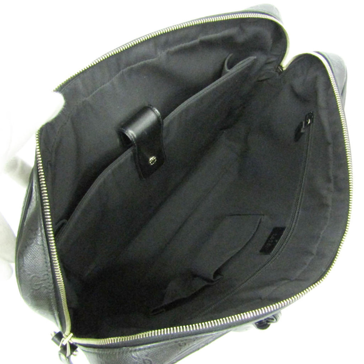 Gucci Convertible Briefcase Guccissima Leather, Black, Leather, Briefcase