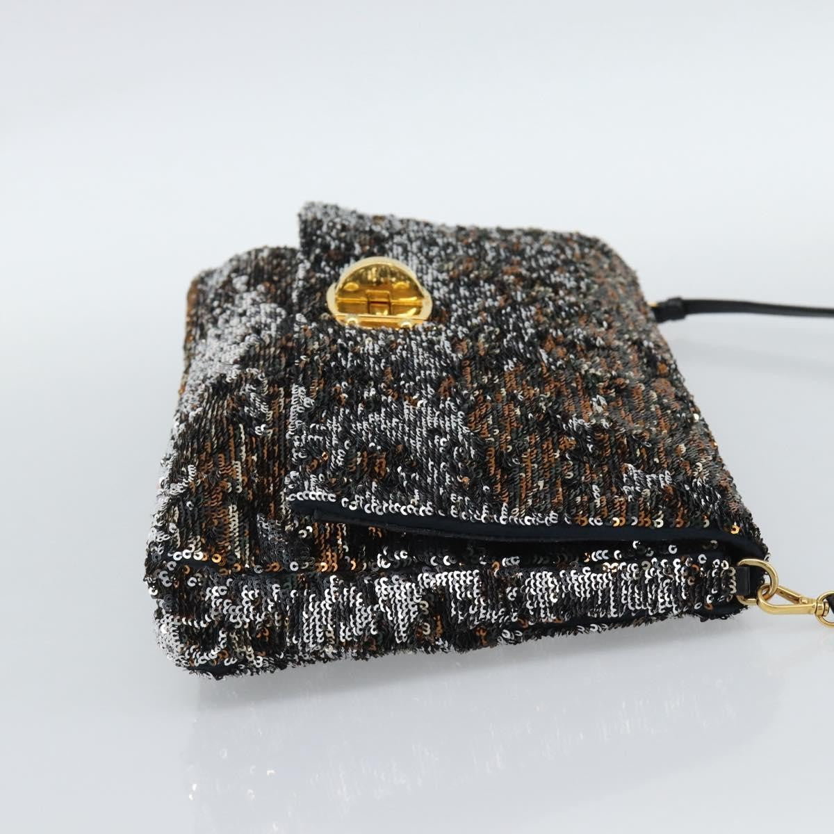 Miu Miu Belted Flap Turnlock Messenger Sequin Embellished Leather, Multicolour, Canvas, Crossbody Bag