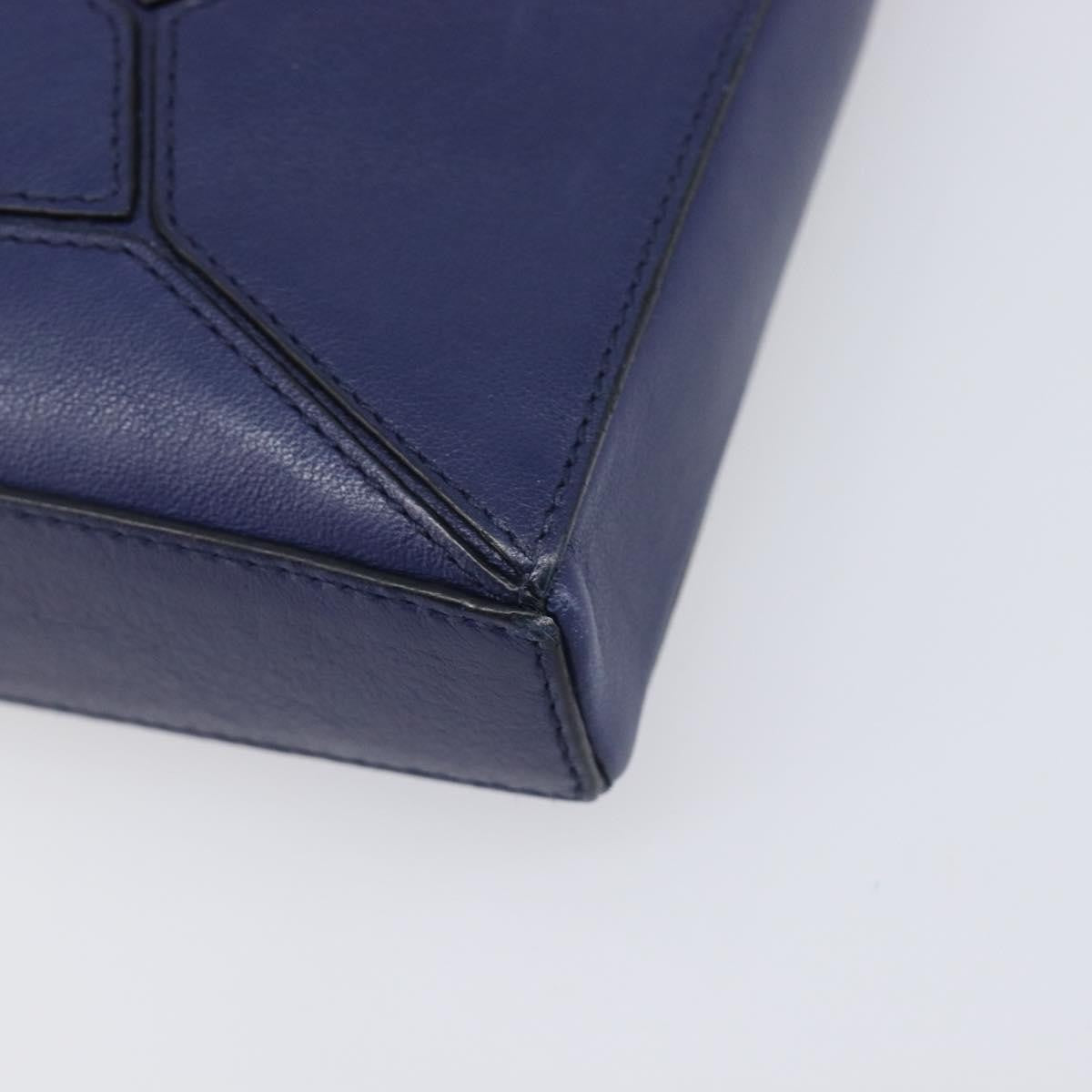 Loewe Puzzle Clutch Leather, Navy, Leather, Clutch