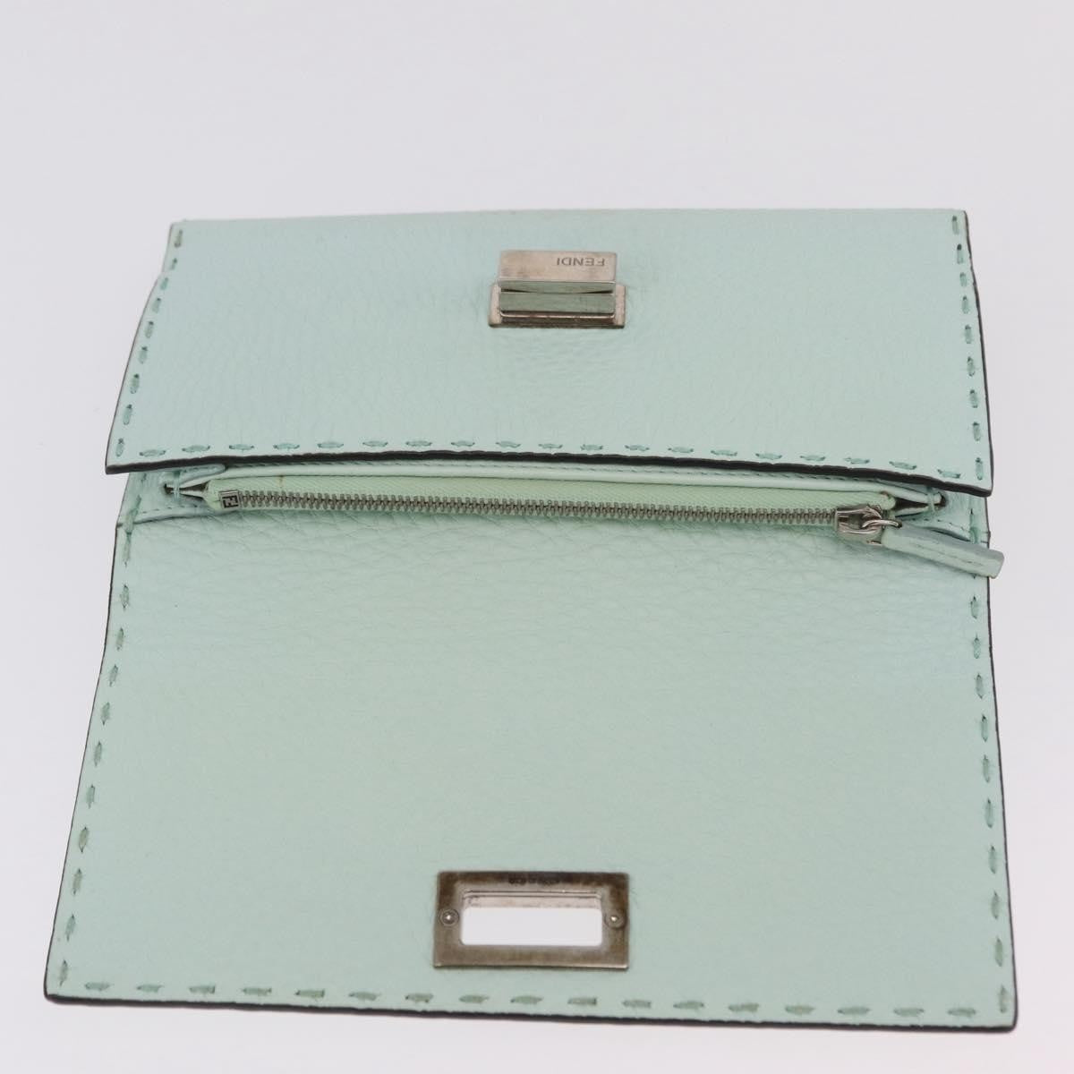 Fendi Selleria Peekaboo Leather, Green, Leather, Wallet