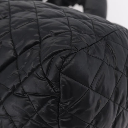 Chanel Coco Cocoon Bowling Quilted Nylon, Black, Nylon, Handbag