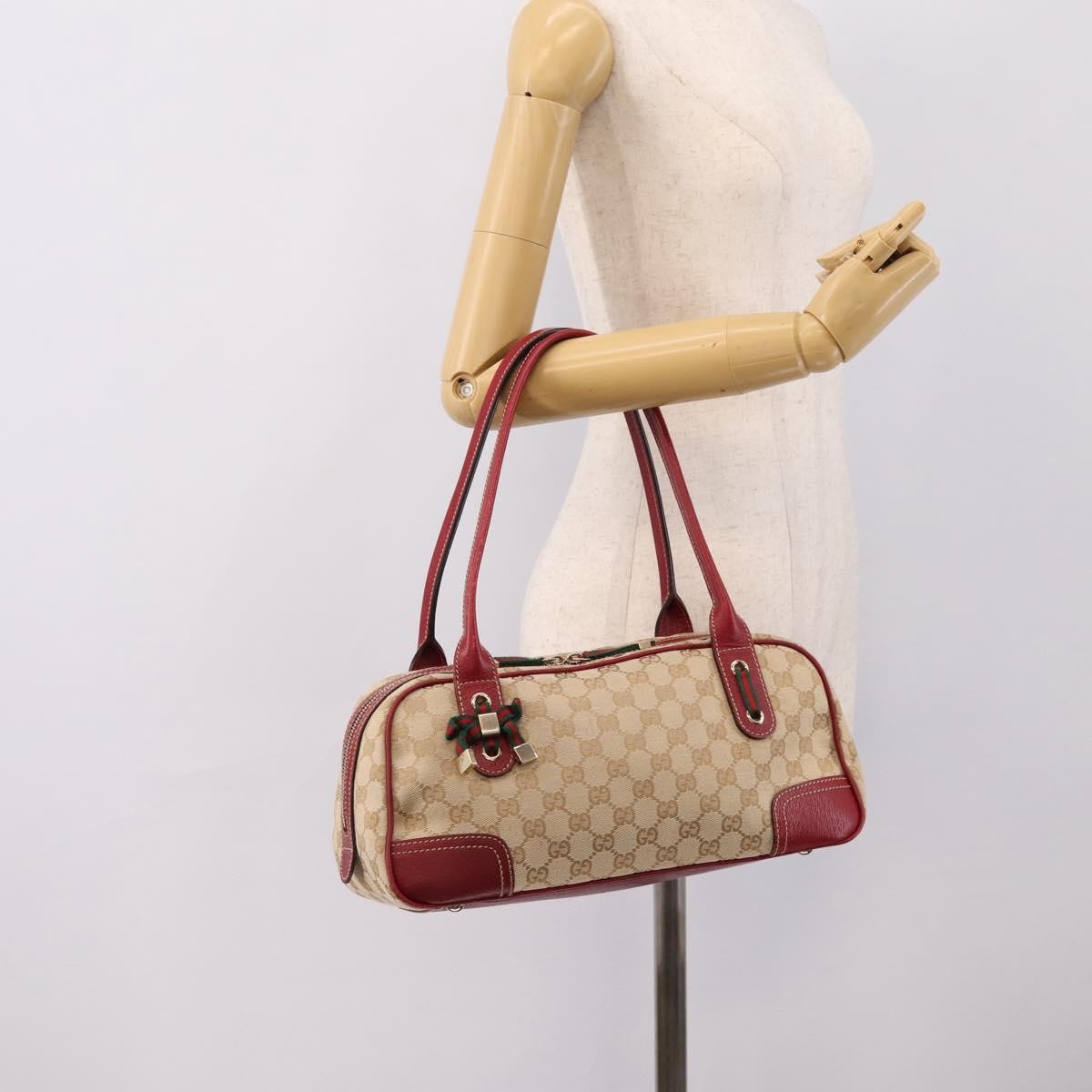 Gucci Princy Boston GG Canvas, Beige, Canvas, Handbag