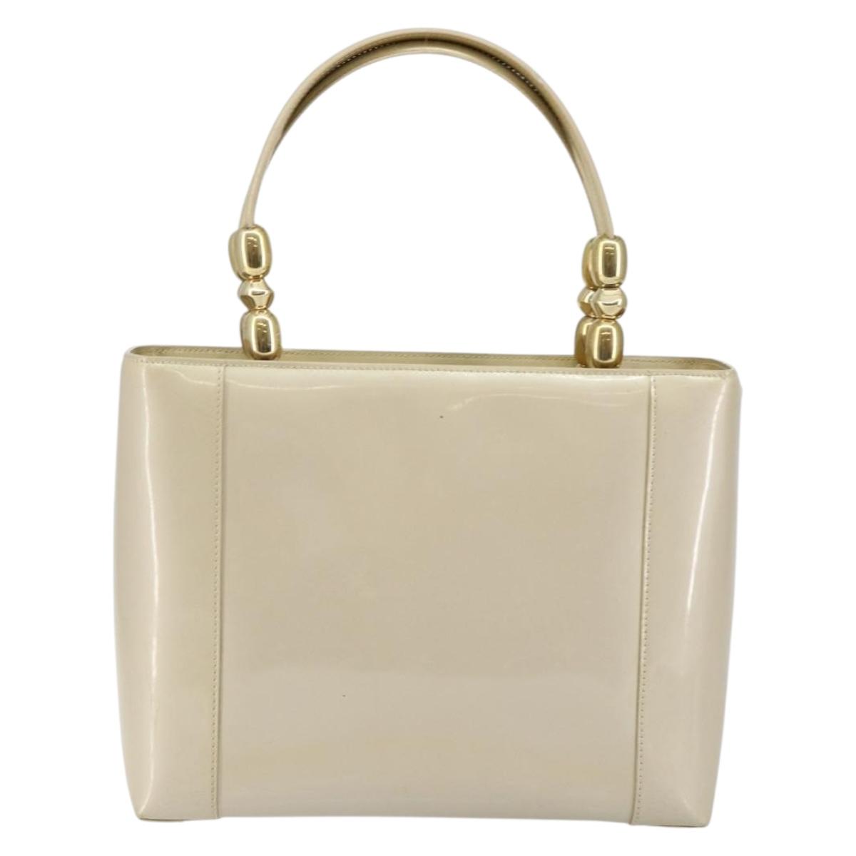 Christian Dior Diorissimo Tote Patent leather, BEIGE, LEATHER, Tote bag
