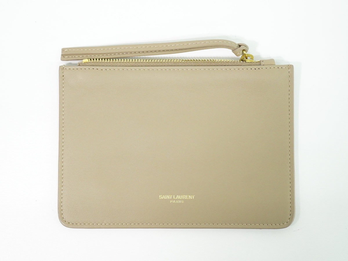 Saint Laurent East Side Smooth Leather, Beige, Leather, Tote Bag