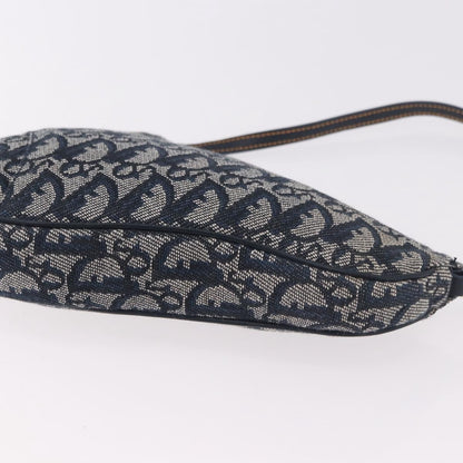 Christian Dior Vintage Saddle Bag Canvas, Navy, Canvas, Clutch