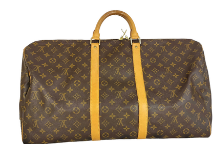 Louis Vuitton Keepall Bandouliere Bag Monogram Canvas, Brown, Canvas, Travel Bag