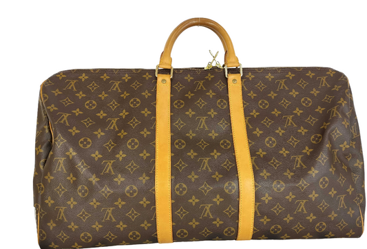 Louis Vuitton Keepall Bandouliere Bag Monogram Canvas, Brown, Canvas, Travel Bag