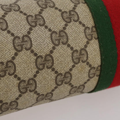 Gucci Vintage Web Flap Clutch GG Coated Canvas, Beige, Canvas, Clutch