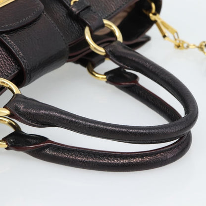 Miu Miu Madras Convertible Lock Leather, Black, Leather, Tote Bag