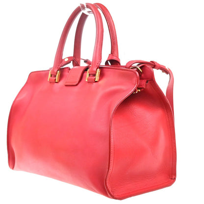 Saint Laurent Classic Y Cabas Leather, Red, Leather, Tote Bag