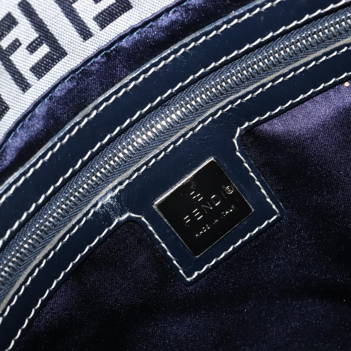 Fendi Zucchino Canvas Mamma Baguette Canvas, Navy, Canvas, Shoulder Bag
