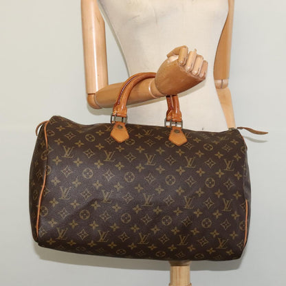 Louis Vuitton Speedy Handbag Monogram Canvas, BROWN, CANVAS, Handbag