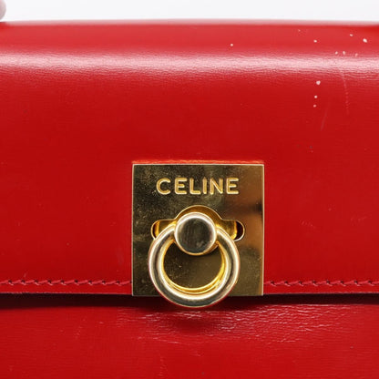 Celine Handbag Leather, Red, Leather, Handbag