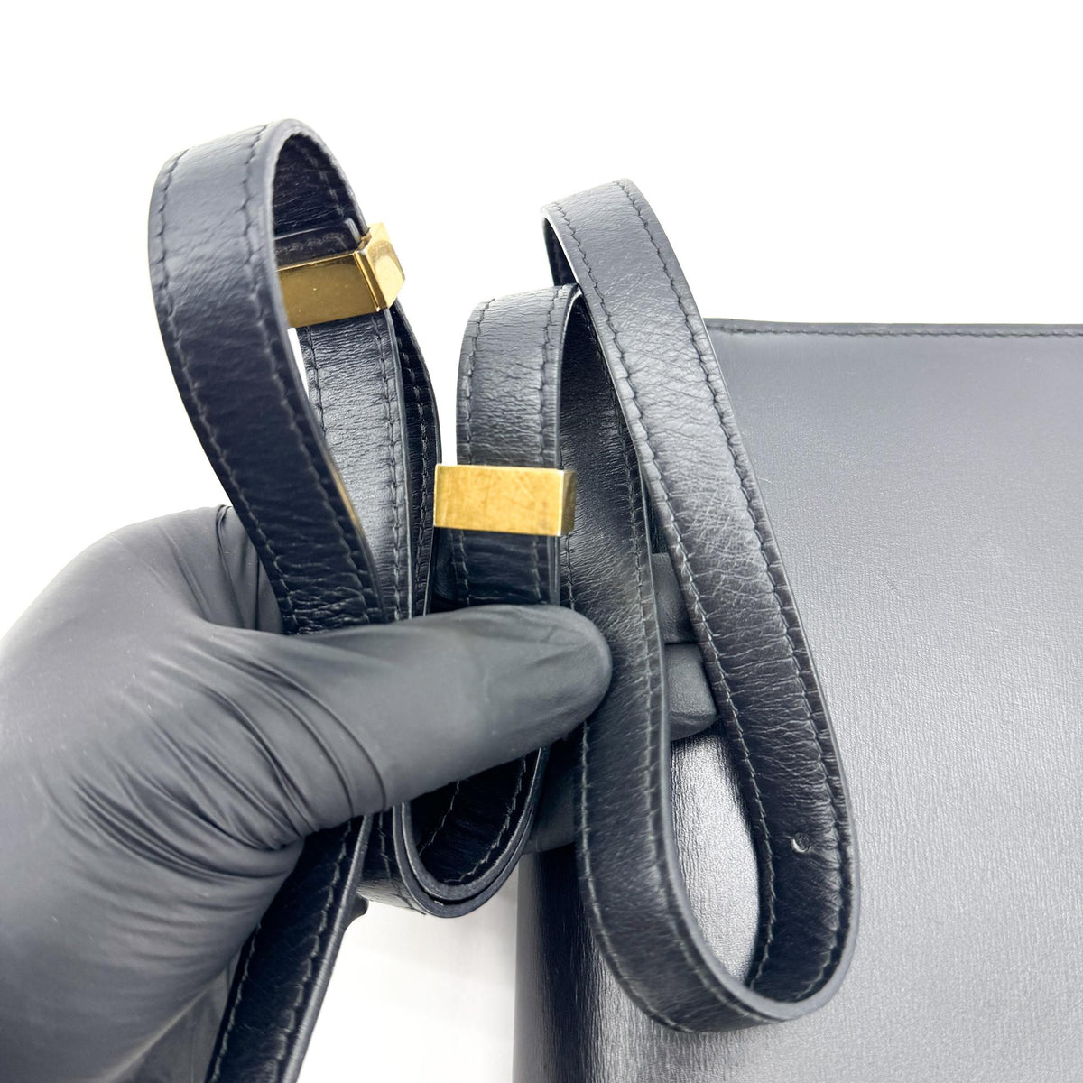 Celine Classic Box Smooth Leather, Black, Leather, Handbag