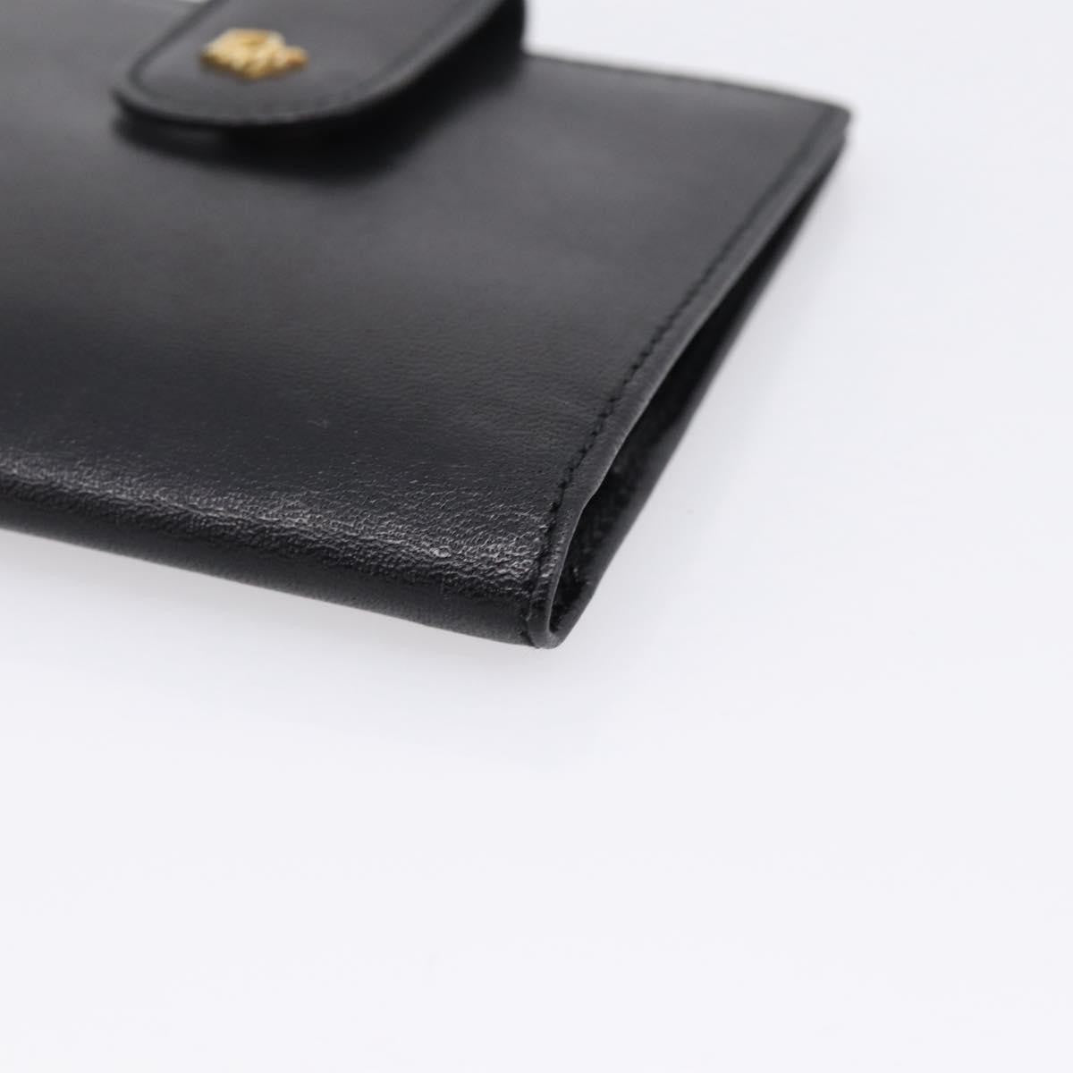 Christian Dior Bifold Card Holder Leather, Black, Leather, Card Holder