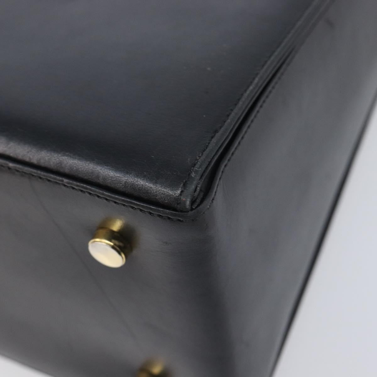 Salvatore Ferragamo Convertible Top Handle Leather, Black, Leather, Handbag