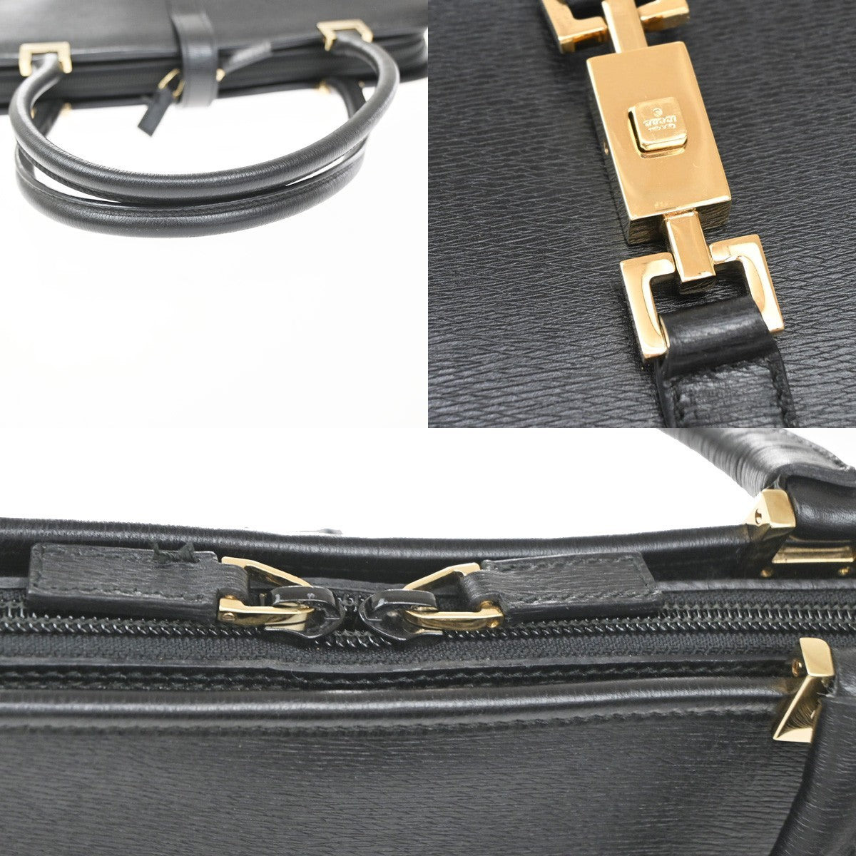 Gucci Jackie O Leather, Black, Leather, Handbag