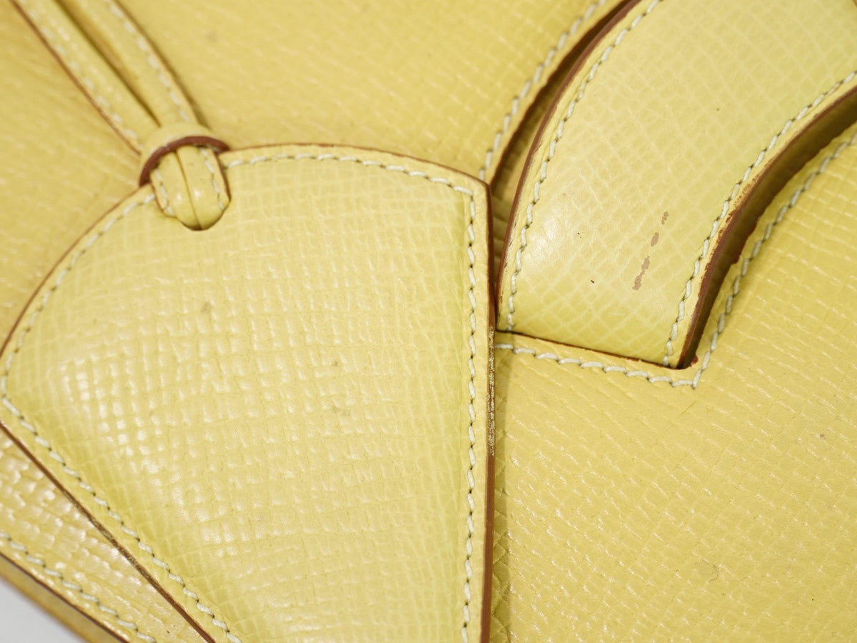 Loewe Barcelona Top Handle Leather, Yellow, Leather, Tote Bag