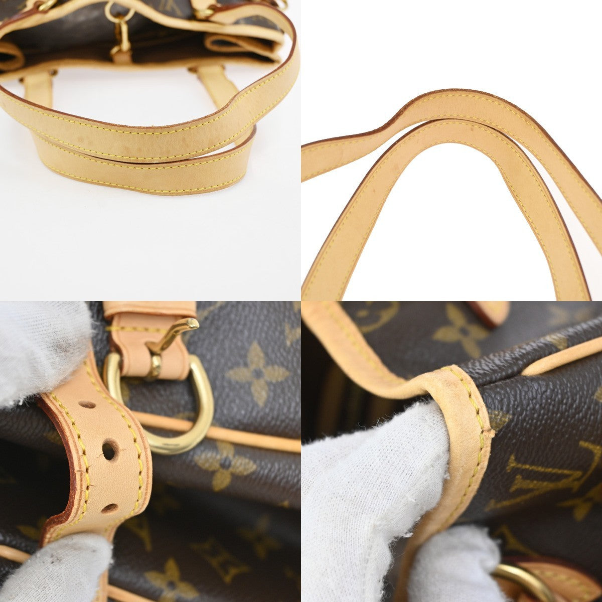 Louis Vuitton Batignolles Monogram Canvas, Brown, Leather, Tote Bag