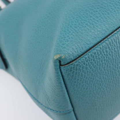 Gucci GG Charm Convertible Dome Satchel Leather, Blue, Leather, Handbag