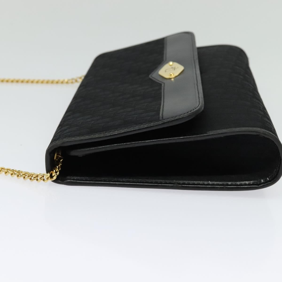 Christian Dior Vintage Trotteur Chain Canvas, Black, Canvas, Shoulder Bag