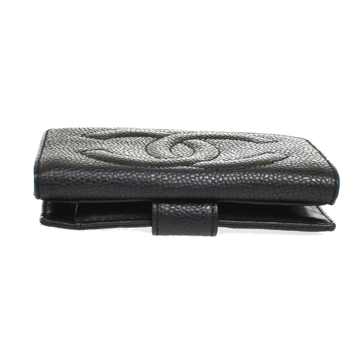Chanel Vintage Timeless Bifold Caviar, Black, Leather, Wallet