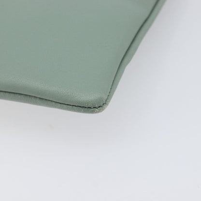 Celine Solo Leather, Green, Leather, Clutch