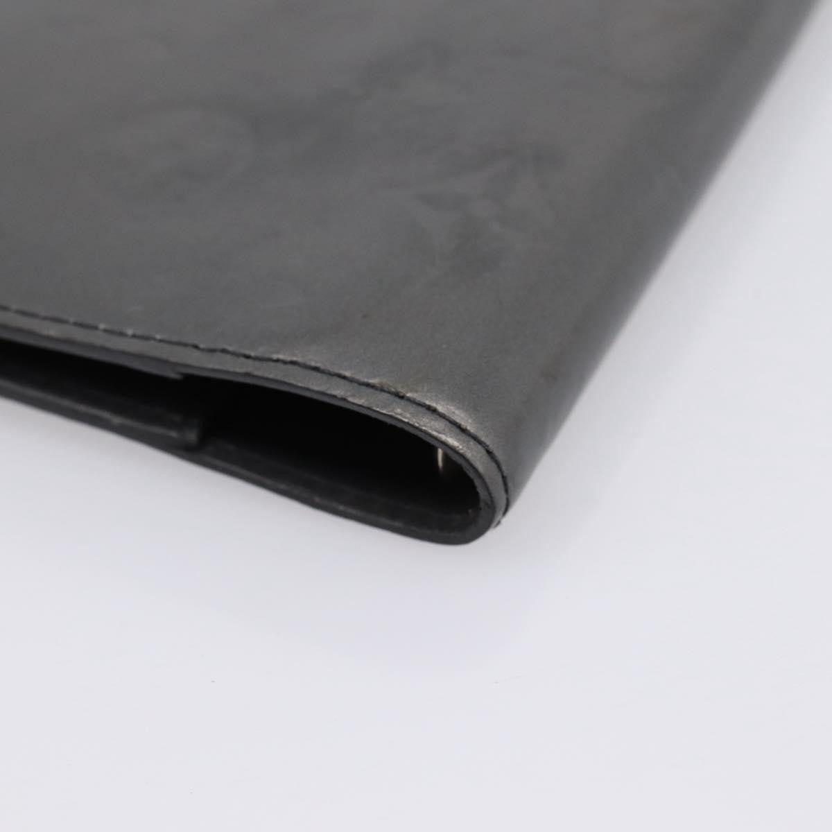 Louis Vuitton Agenda Cover Monogram Empreinte Leather, Gray, Canvas, Wallet
