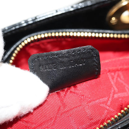 Christian Dior Lady Dior Bag Patent, BLACK, PATENT_LEATHER, Handbag