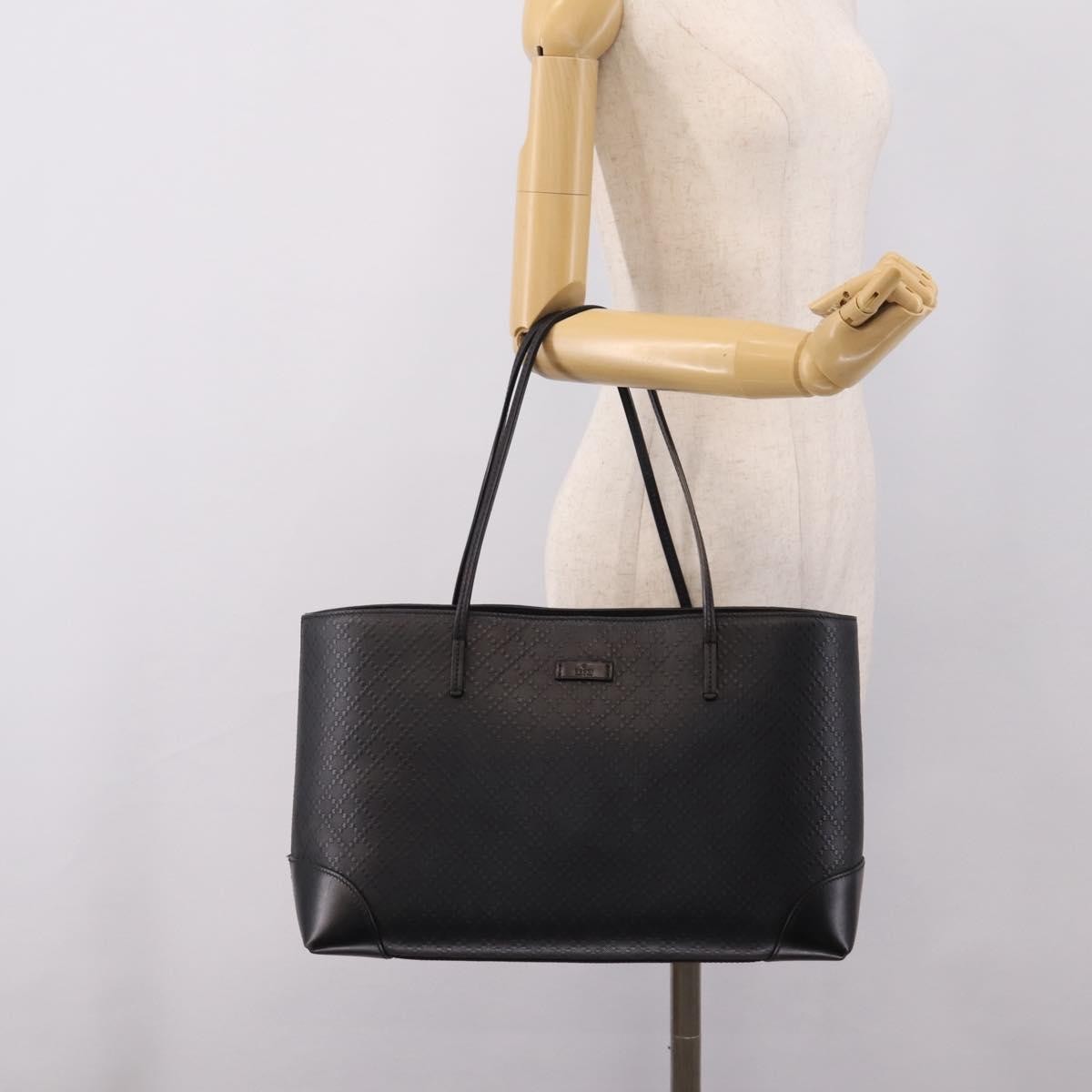 Gucci Bright Diamante Leather, Black, Leather, Tote Bag