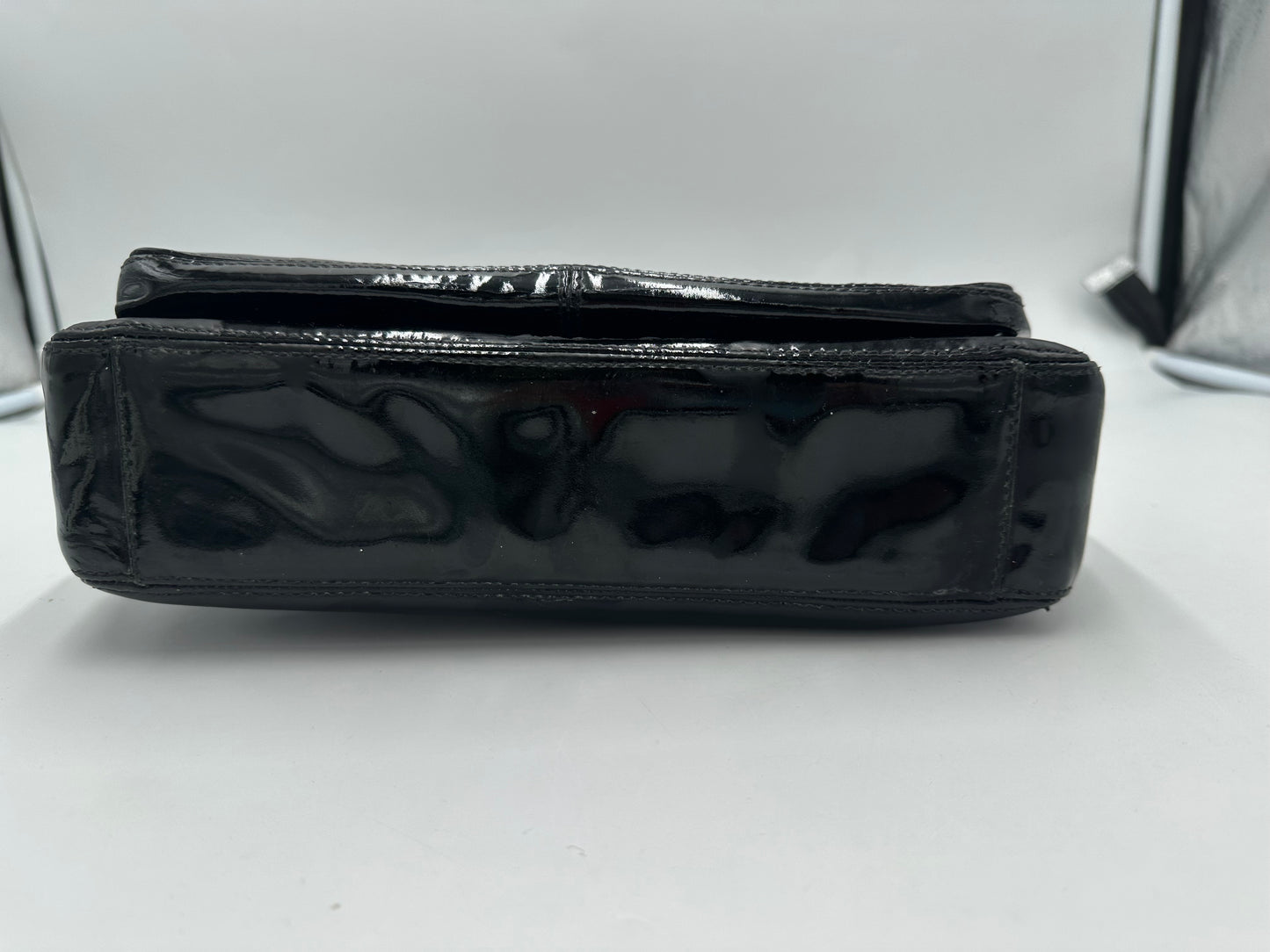 Chanel BLACK PATENT LEATHER HANDBAG diana, Black, Patent Leather, Shoulder Bag