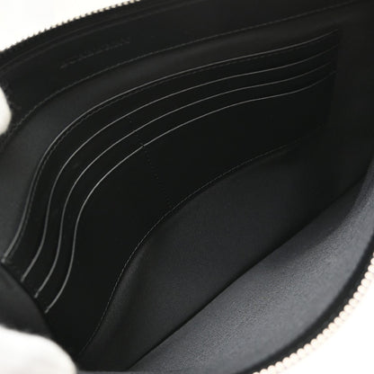 Burberry Zip Clutch Leather, White, Leather, Clutch