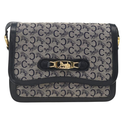 Celine C Sulky Horse carriage Canvas, Navy, Canvas, Handbag