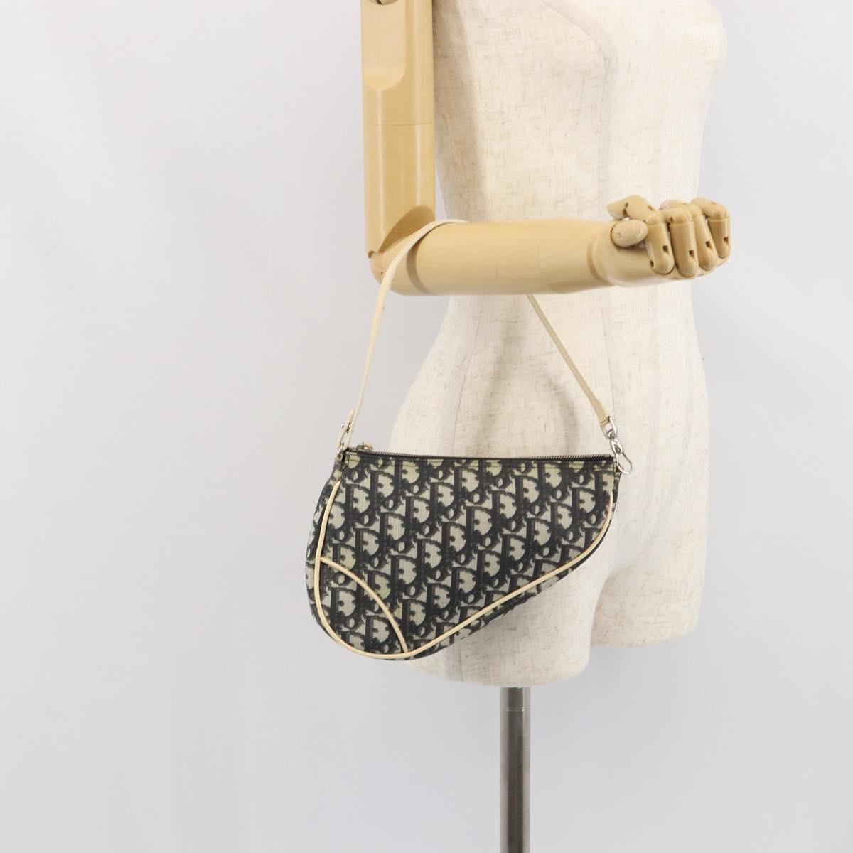 Christian Dior Saddle Tripple Pouch Oblique Canvas, BLACK, CANVAS, Shoulder bag