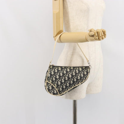 Christian Dior Saddle Tripple Pouch Oblique Canvas, BLACK, CANVAS, Shoulder bag