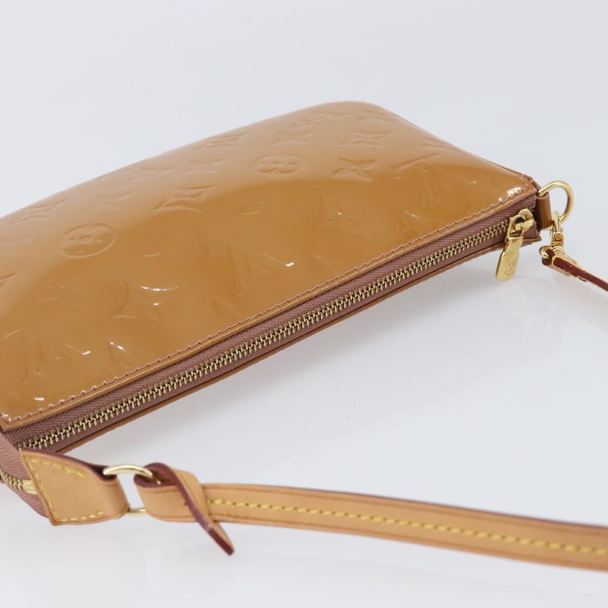Louis Vuitton Pochette Accessoires NM Monogram Vernis, Brown, Patent Leather, Clutch