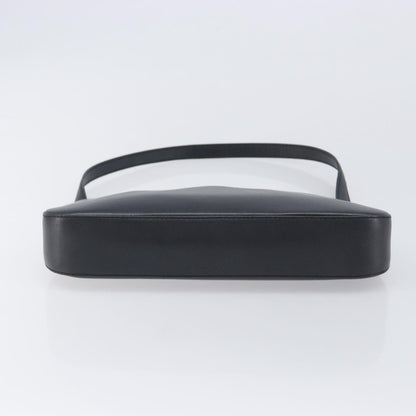 Salvatore Ferragamo Gancini Leather, Black, Leather, Shoulder Bag