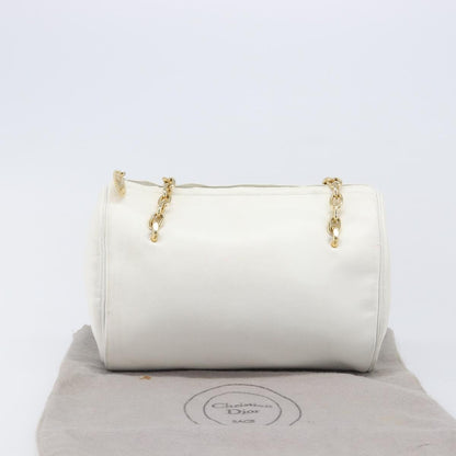 Christian Dior Shoulder Leather, White, Leather, Shoulder Bag