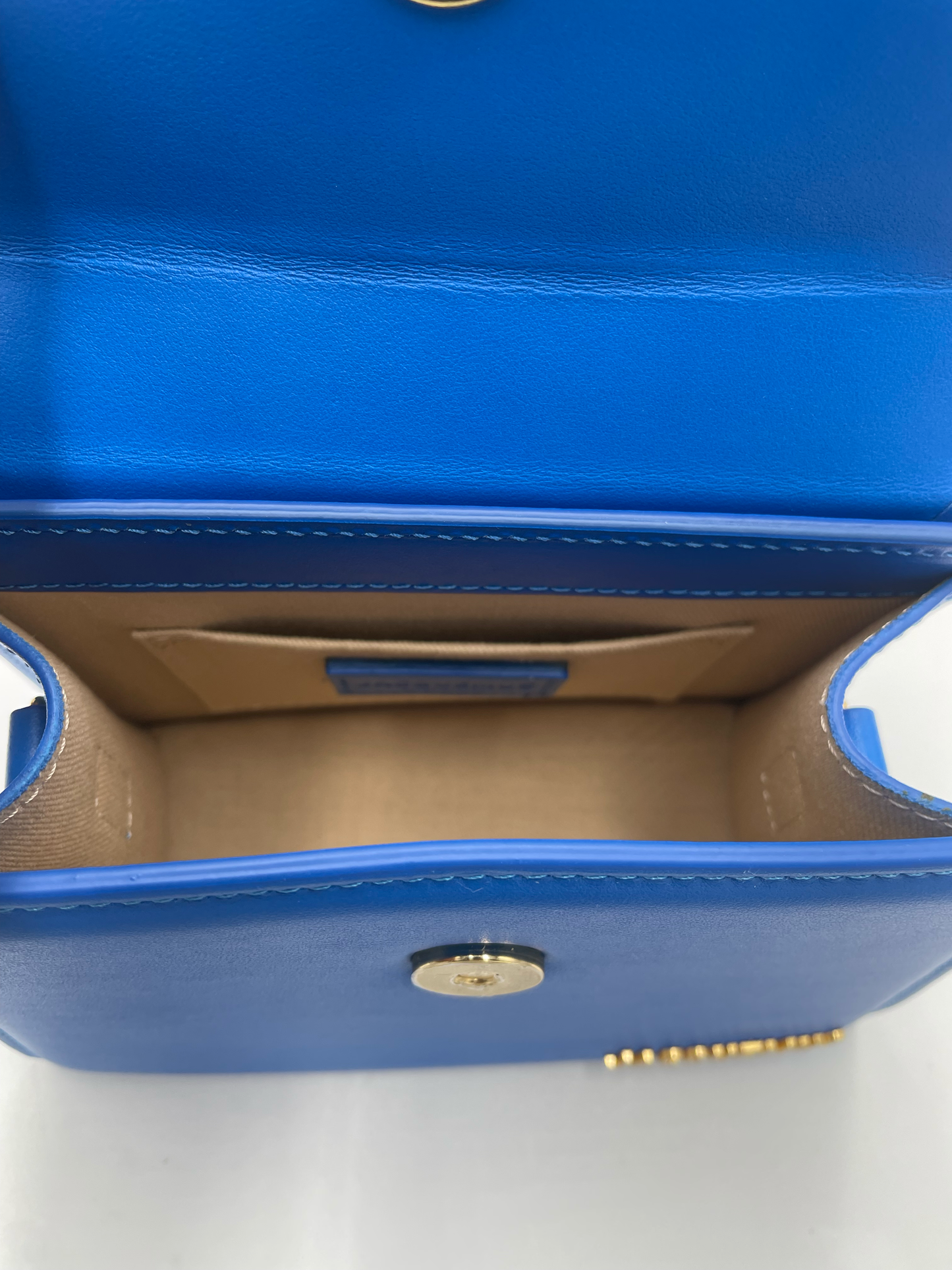 Jacquemus Le Bambinou Flap Shoulder Bag Padded Leather, BLUE, LEATHER, Travel bag