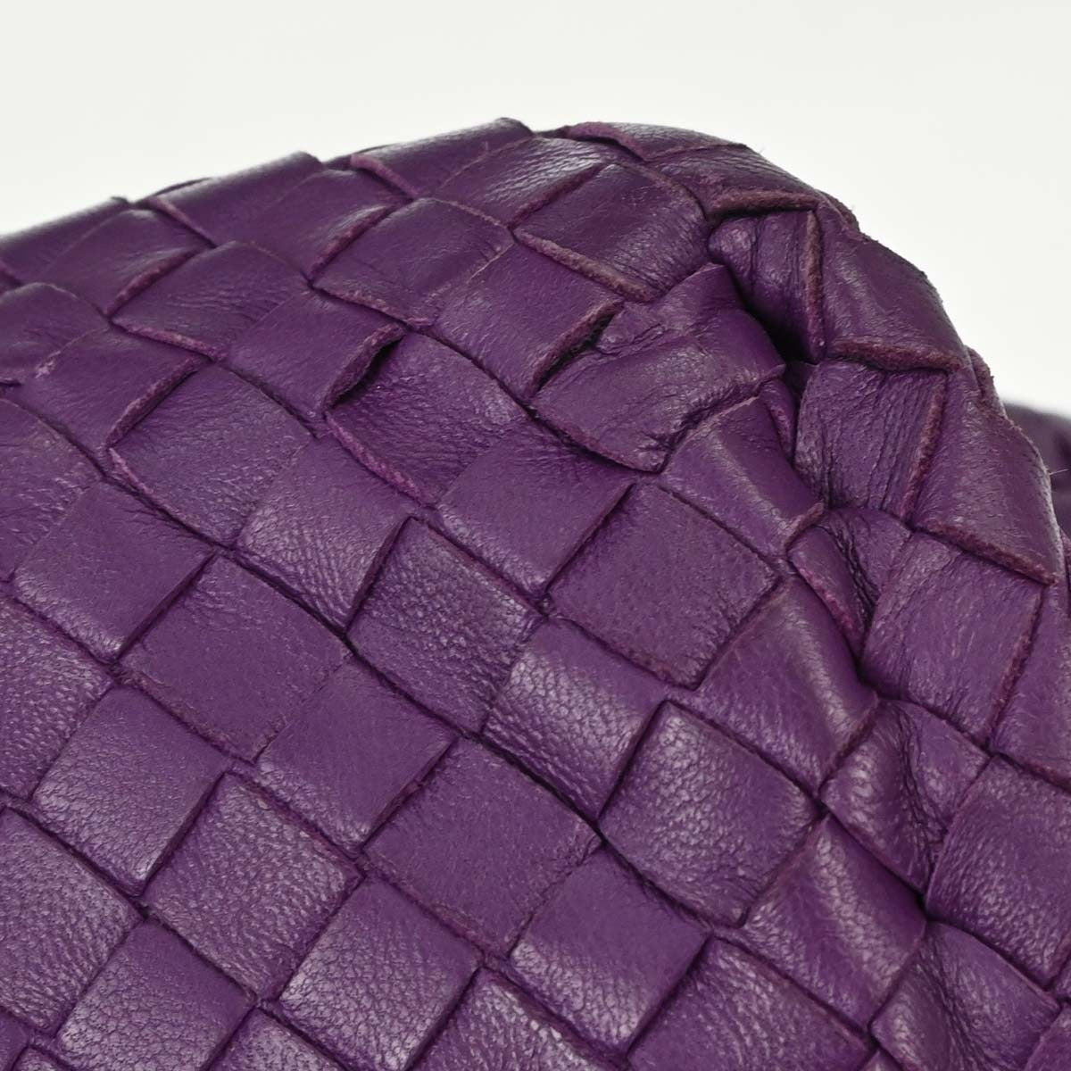 Bottega Veneta Brick Intrecciato Nappa, Purple, Leather, Tote Bag