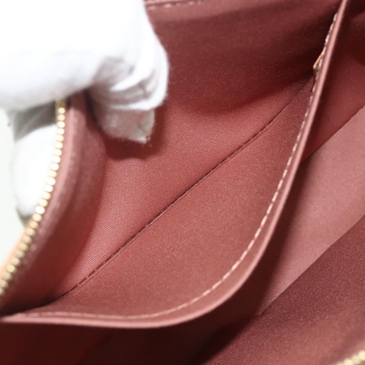 Louis Vuitton Pochette Accessoires NM Monogram Vernis, Brown, Patent Leather, Clutch