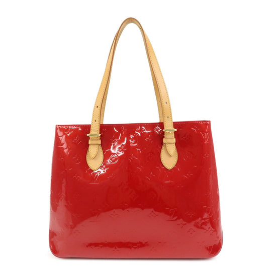 Louis Vuitton Brentwood Monogram Vernis, Red, Patent Leather, Handbag