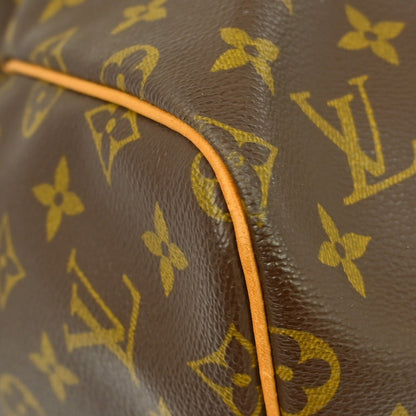 Louis Vuitton Keepall Bandoulière Monogram, Brown, Canvas, Travel Bag