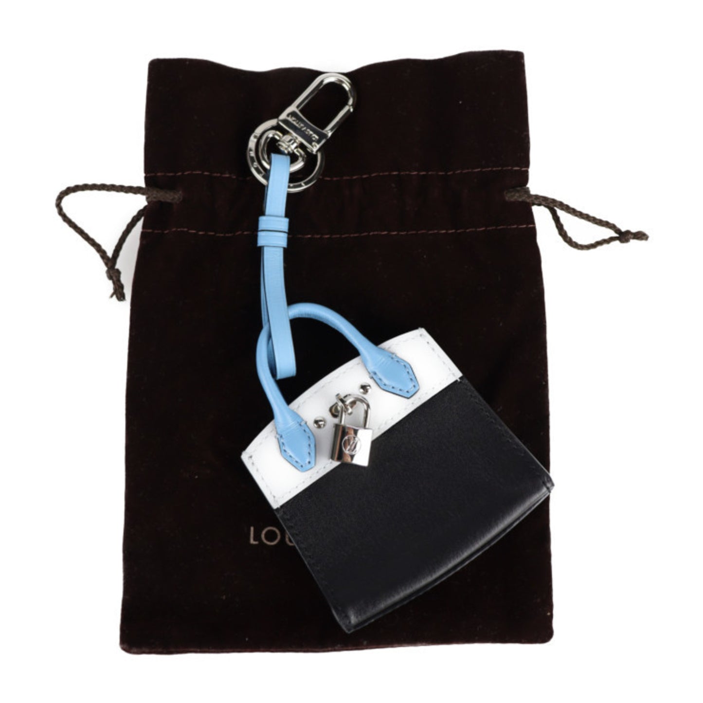 Louis Vuitton City steamer, Blue, Leather, bag