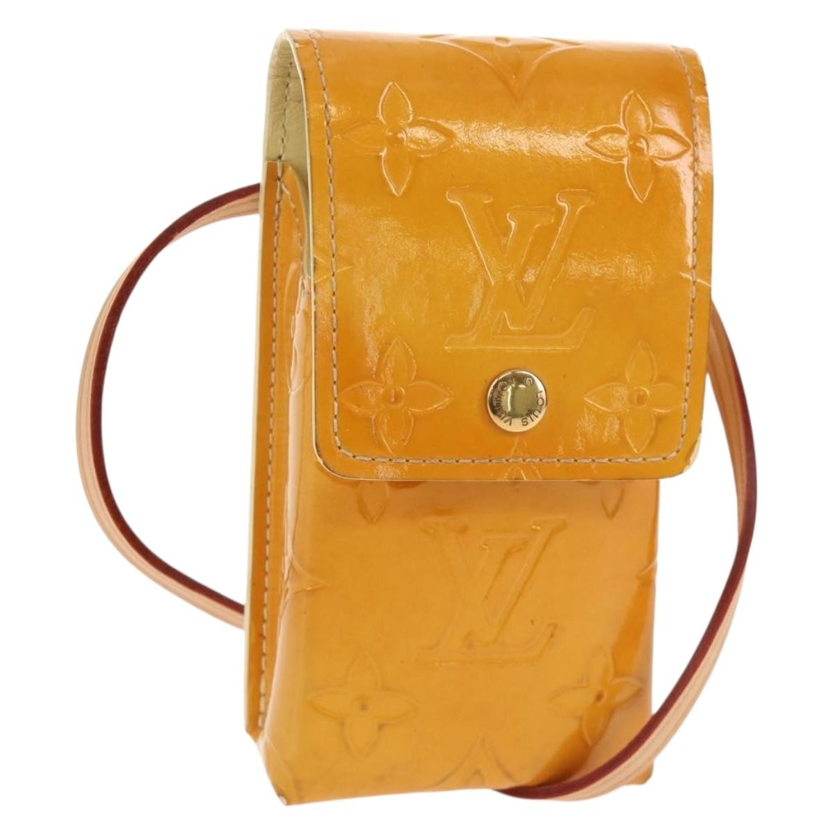 Louis Vuitton Walker Cigarette Case Holder Monogram Vernis, Yellow, Patent Leather, Toiletry Case