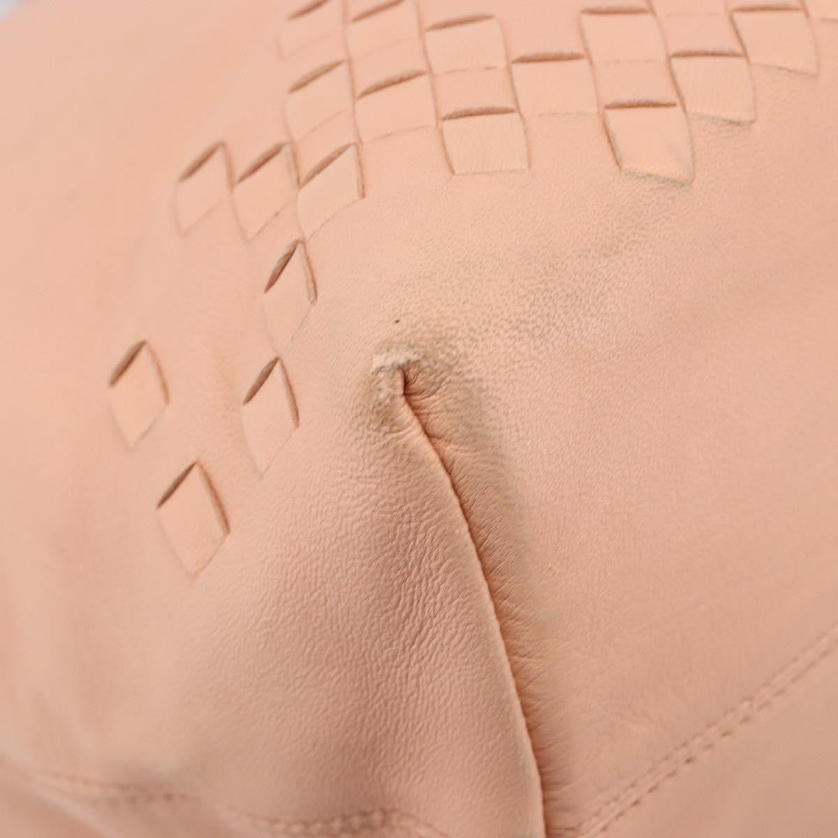 Bottega Veneta Regent Leather with Intrecciato Detail, Pink, Leather, Tote Bag