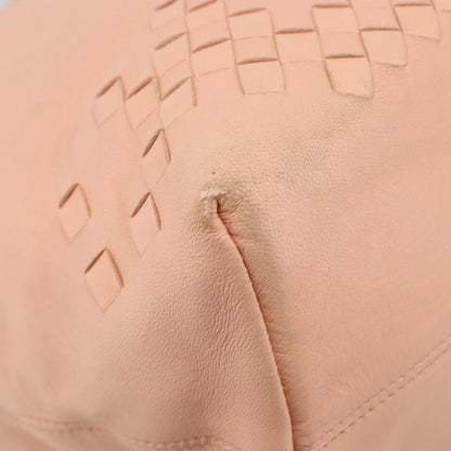 Bottega Veneta Regent Leather with Intrecciato Detail, Pink, Leather, Tote Bag