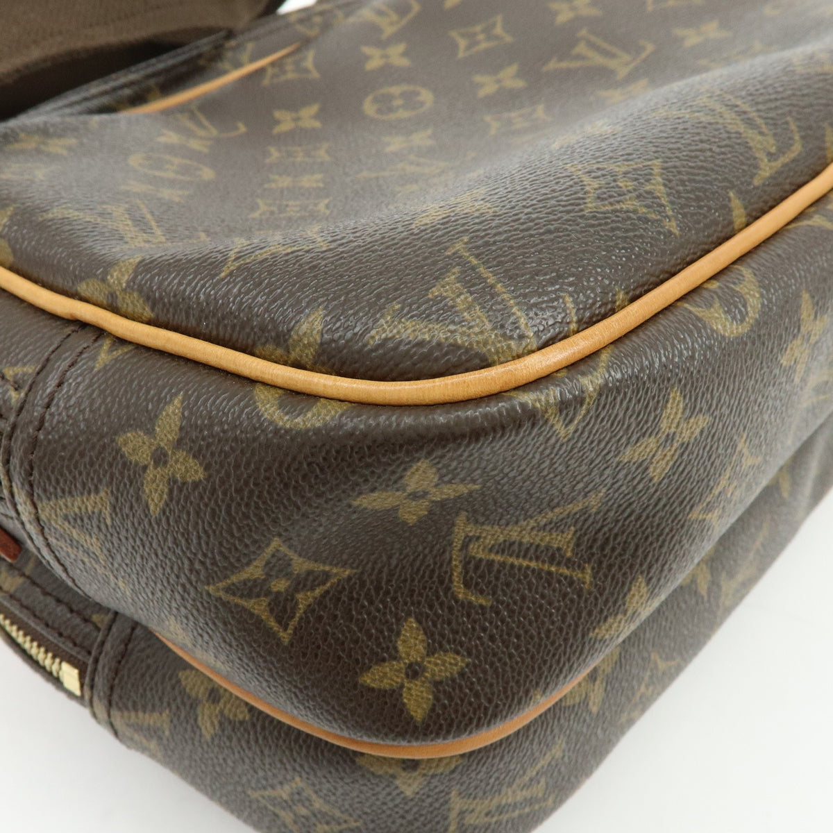 Louis Vuitton Reporter Monogram Canvas, Brown, Canvas, Shoulder Bag