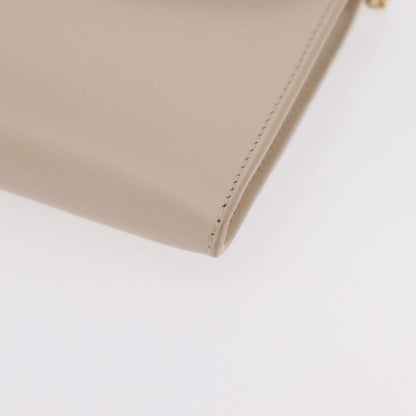 Christian Dior Bobby Flap Leather, Beige, Leather, Shoulder Bag